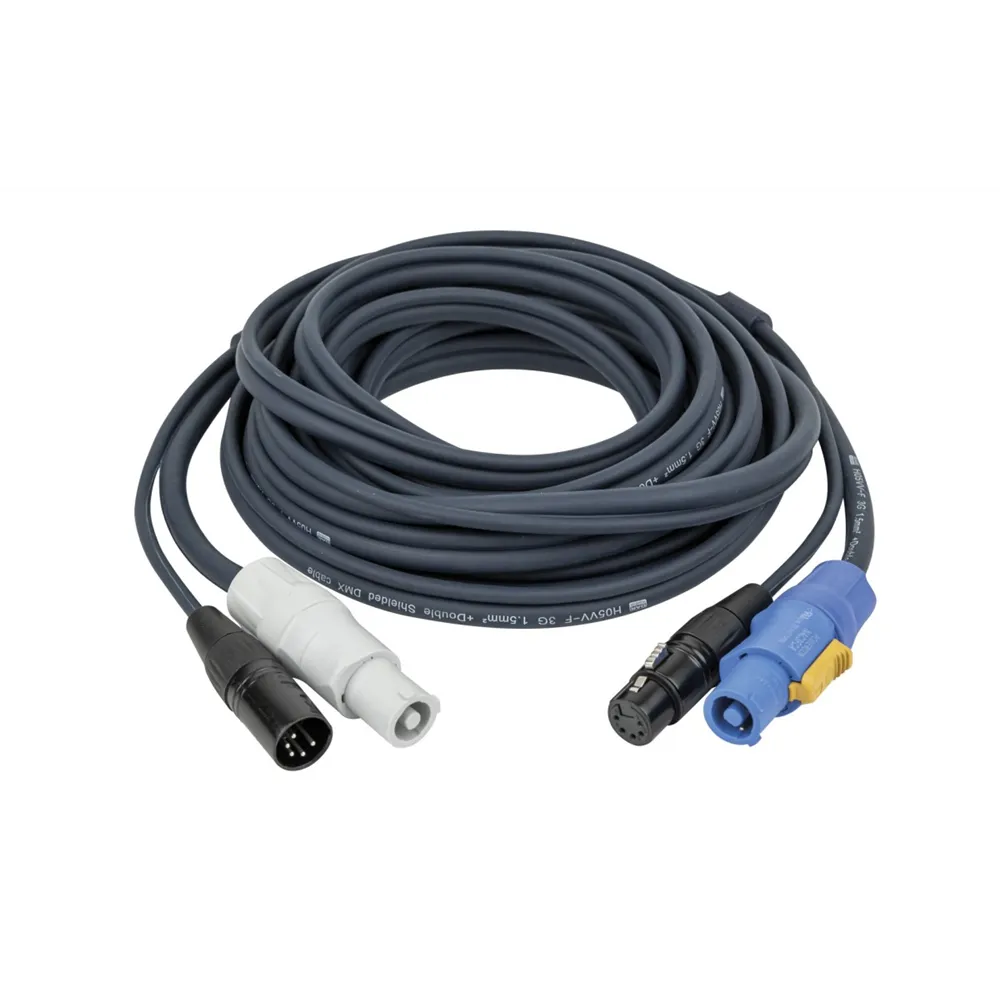 DAP FP18 Hybrid Cable DMX / Power - powerCON & 5-pin XLR 0.75m