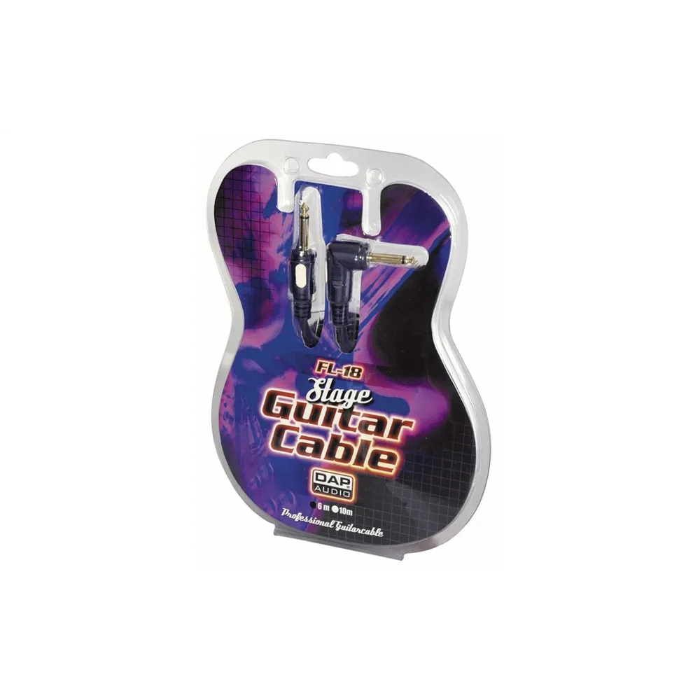 DAP FL18 - Stage Guitarcable straight Ø6 mm 90° 6 m