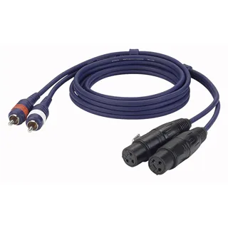 DAP FL25 - 2x Cinch M zu  2x XLR F 3 p. 1,5 m