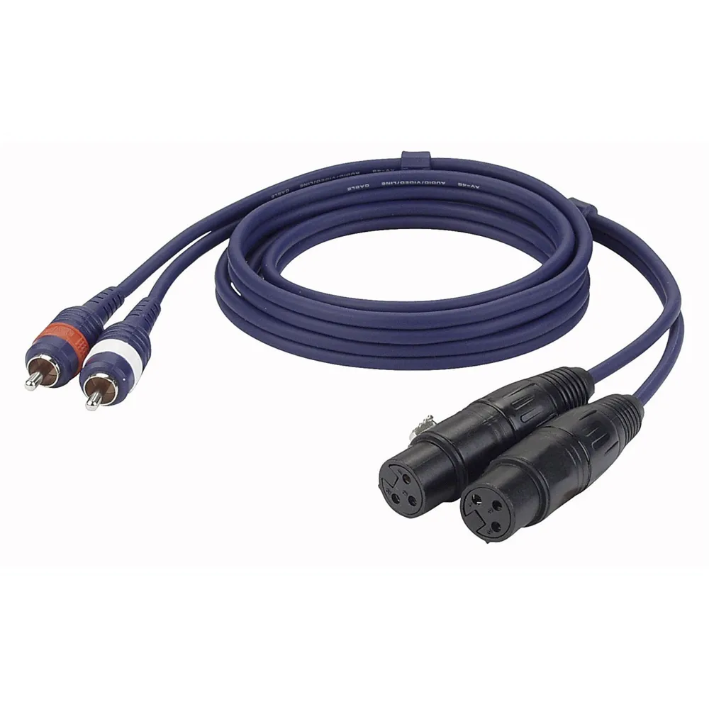 DAP FL25 - 2x Cinch M zu  2x XLR F 3 p. 1,5 m