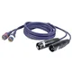 DAP FL26 - 2x Cinch M L/R  zu 2x XLR M L/R 3-Pol, 3 m, blau
