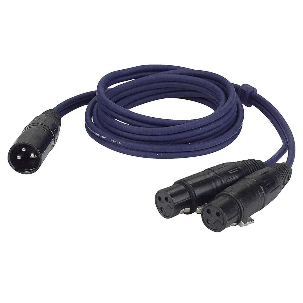 DAP FL38 - bal. XLR/M 3 p. to 2 XLR/F 3 p. 1,5 m