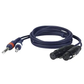 DAP FL43 - 2 unbal. Jack mono L/R to 2 XLR/F 3 p. 3 m