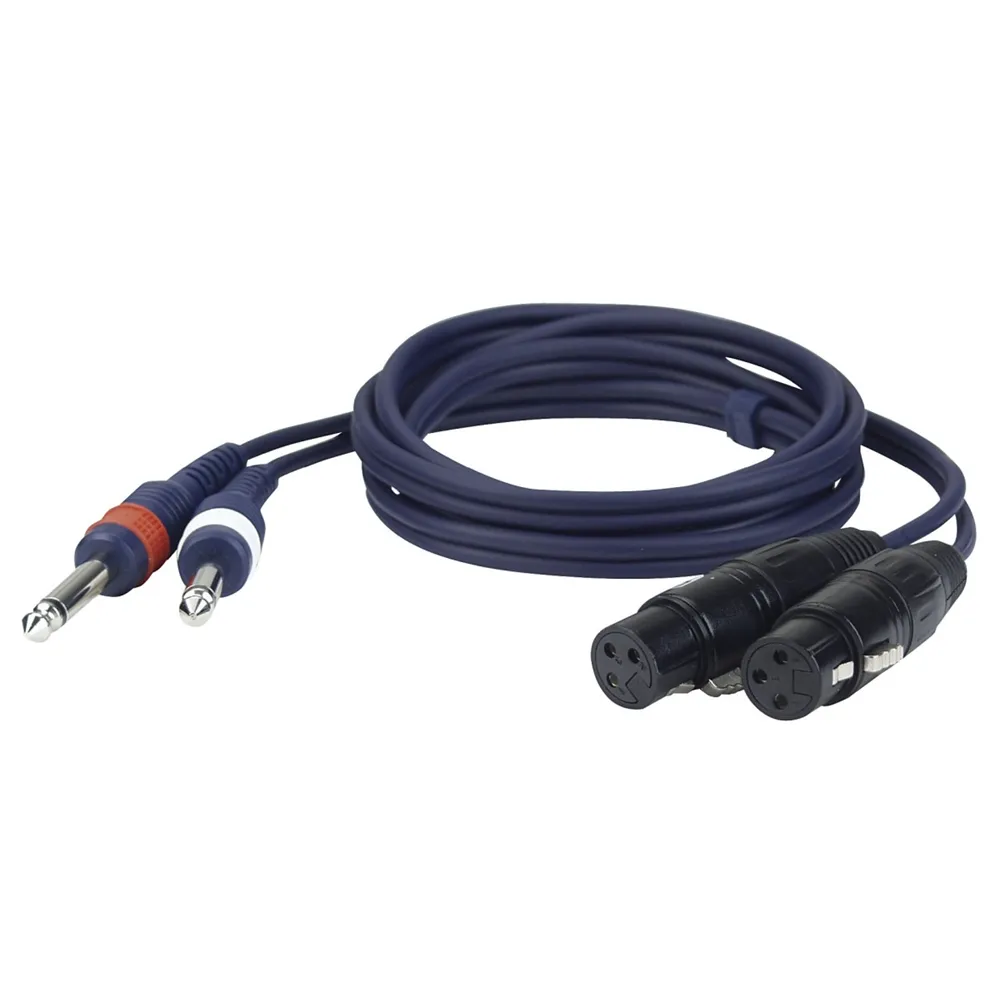DAP FL43 - 2 unbal. Jack mono L/R to 2 XLR/F 3 p. 3 m