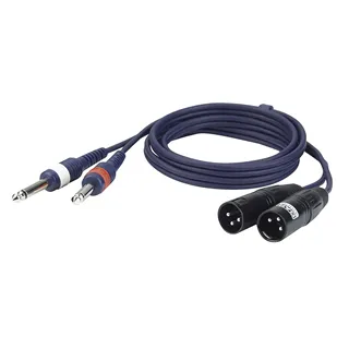 DAP FL44 - 2 unbal. Jack mono L/R to 2 XLR/M 3 p. 3 m