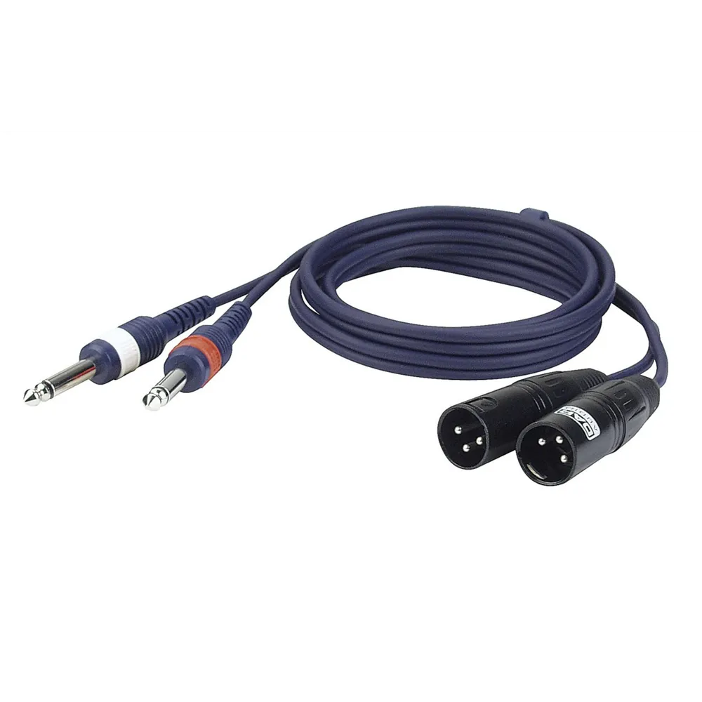 DAP FL44 - 2 unbal. Jack mono L/R to 2 XLR/M 3 p. 3 m