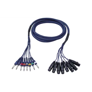 DAP FL61 - 8 XLR/F 3 p. to 8 Jack mono 3 m