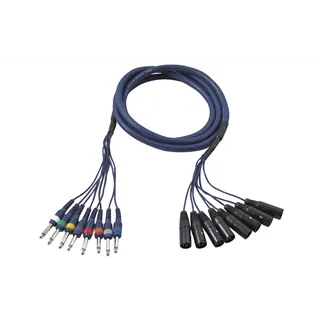 DAP FL62 - 8 XLR/M 3 p. to 8 Jack mono 3 m