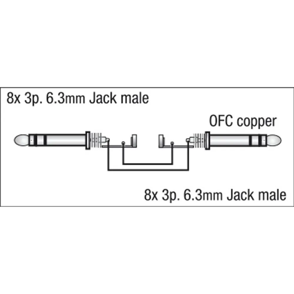 DAP FL66 - 8 Jack stereo to 8 Jack stereo 3 m