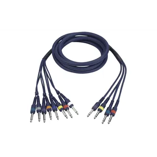 DAP FL69 - 8 Jack mono to 4 Jack stereo 6 m