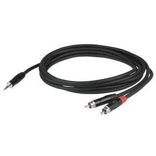 DAP FLX30 - Stereo mini jack to 2 RCA Male 6m recessed jack body