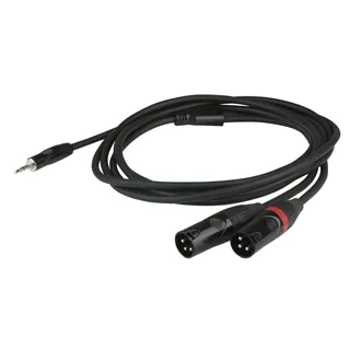 DAP FLX46 - stereo mini Jack to 2 XLR/M 3p. 1,5m recessed jack body