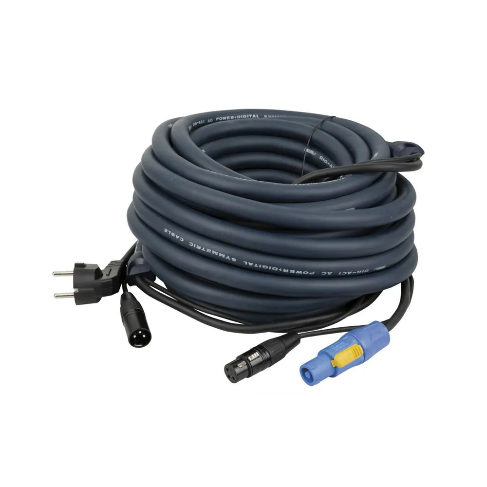 DAP FP06 - Schuko/XLR M - Powercon/XLR F 15 m DMX / Power