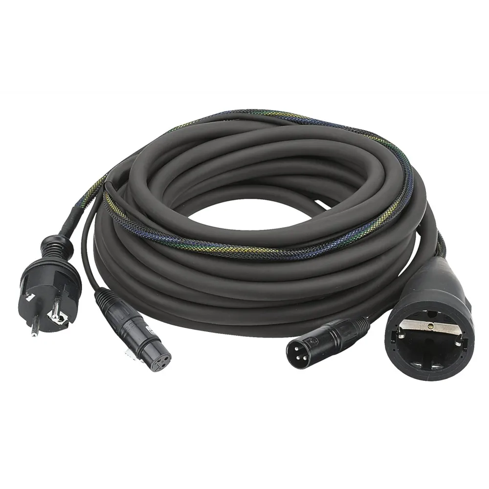 DAP FP09 - Schuko/XLR F - Schuko/XLR M 20 m  Audio / Power, Black jacket