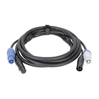 DAP FP20 Hybrid Cable - Power Pro & 3-pin XLR - DMX / Power 1.5m