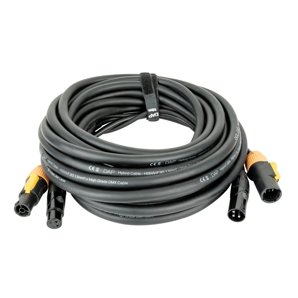 DAP FP22 Hybrid Cable - Power Pro True & 3-pin XLR - DMX / Power 10m