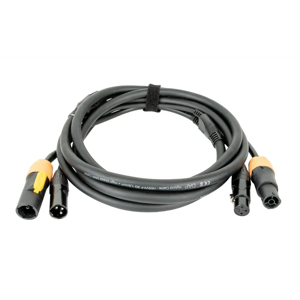 DAP FP22 Hybrid Cable - Power Pro True & 3-pin XLR - DMX / Power 3m