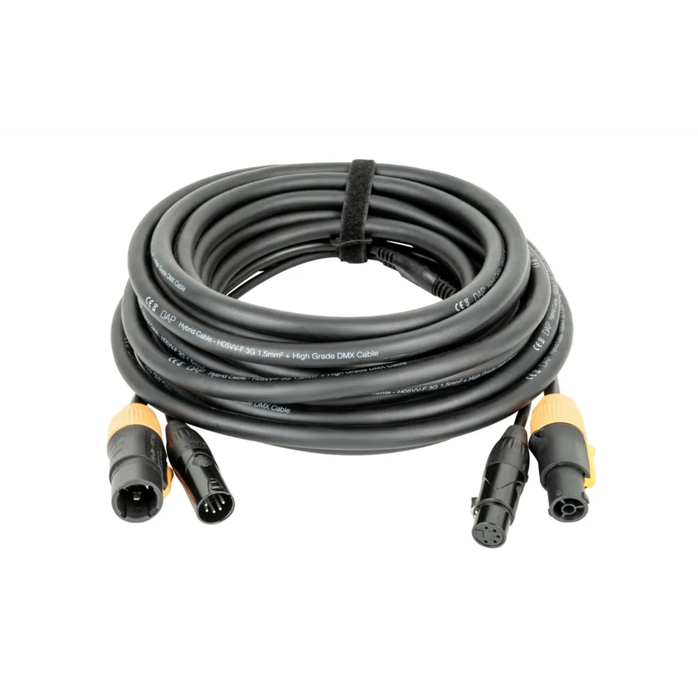 DAP FP23 Hybrid Cable - Power Pro True & 5-pin XLR - DMX / Power 15m