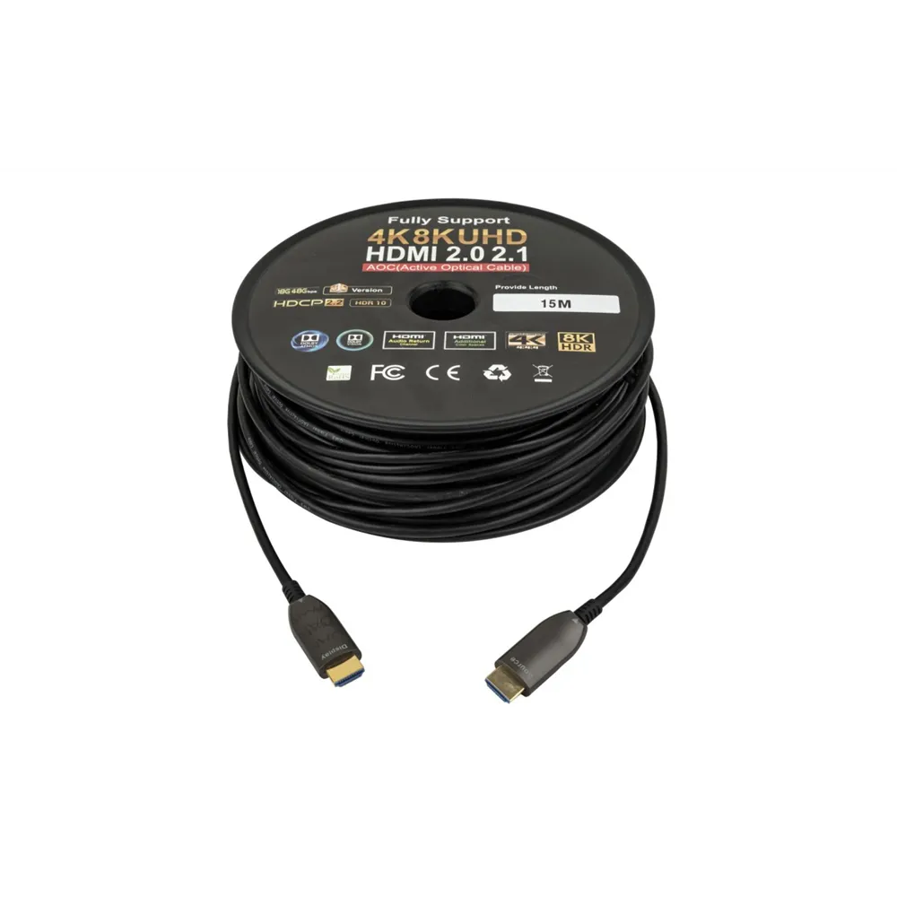 DAP HDMI 2.1 AOC 8K Fibre Cable Gold plated UHD 15m