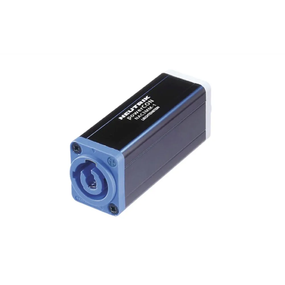NEUTRIK Powercon NAC3MPA1 in - NAC3MPB1 out coupler for linking cables