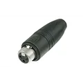 NEUTRIK XLR 3p. 'Heavy Duty' IP Connector Female Gold contacts Silver Housing