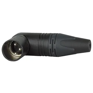 NEUTRIK XLR 3p. 90° Connector Male Silver Contacts Black Metal Housing