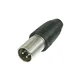 NEUTRIK XLR 3p. 'Heavy Duty' IP Connector Male Gold contacts Silver Housing
