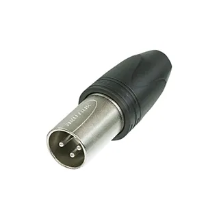 NEUTRIK XLR 3p. 'Heavy Duty' IP Connector Male Gold contacts Silver Housing