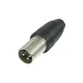 NEUTRIK XLR 3p. 'Heavy Duty' IP Connector Male Gold contacts Silver Housing