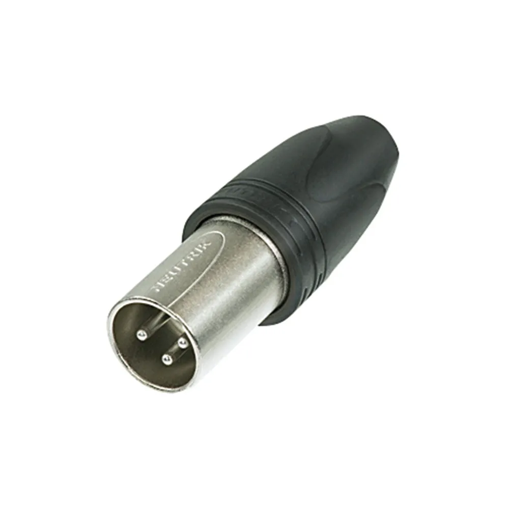 NEUTRIK XLR 3p. 'Heavy Duty' IP Connector Male Gold contacts Silver Housing