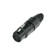 NEUTRIK XLR 4p. Connector Female Silver contacts Black housing
