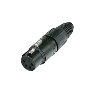 NEUTRIK XLR 4p. Connector Female Silver contacts Black housing