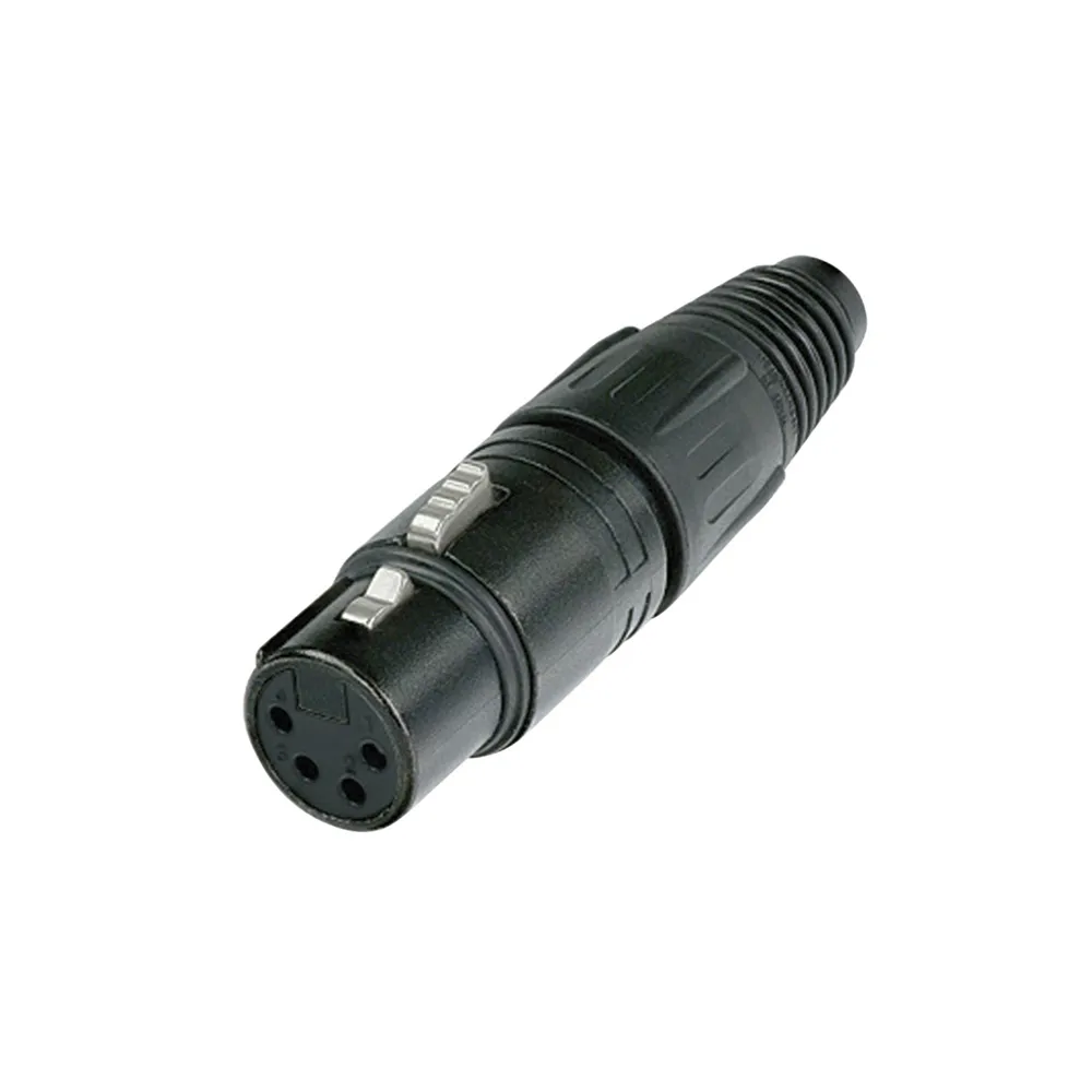 NEUTRIK XLR 4p. Connector Female Silver contacts Black housing