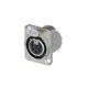 NEUTRIK XLR 5p. Chassis Female Silver contacts Nickel housing