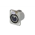 NEUTRIK XLR 5p. Chassis Female Silver contacts Nickel housing