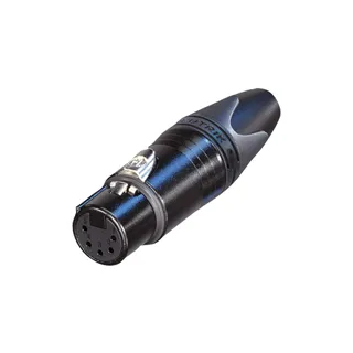 NEUTRIK XLR 5p Female connector Black housing & silver contacts