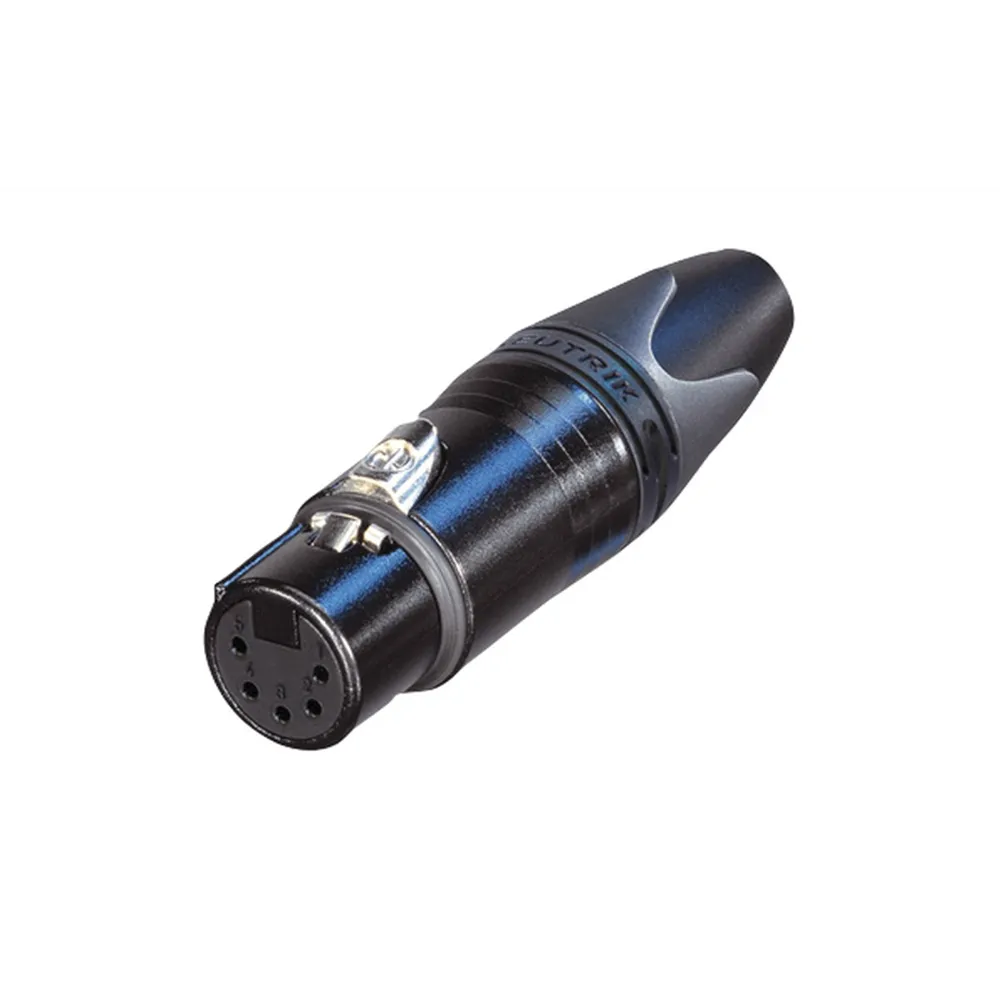 NEUTRIK XLR 5p Female connector Black housing & silver contacts