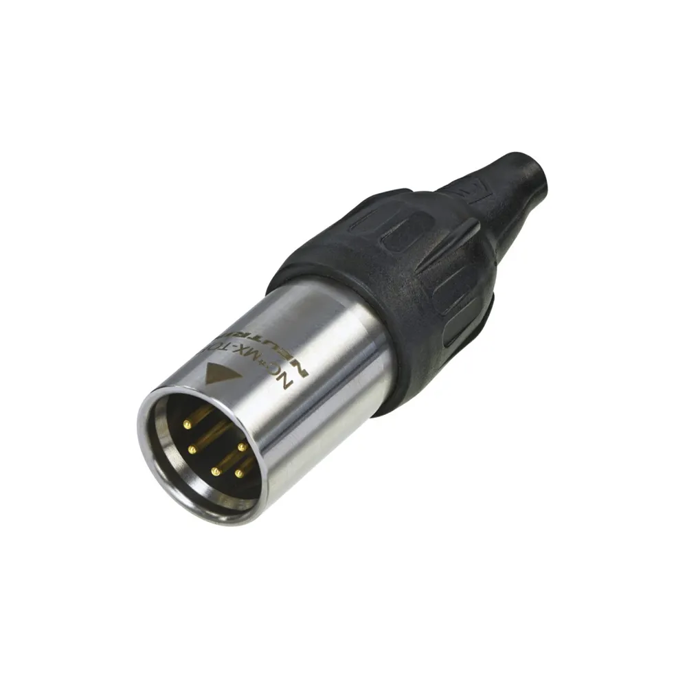 NEUTRIK XLR 5p. Connector Male TOP Gold contacts Stainless steel Housing