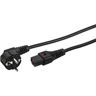 MONACOR Netzkabel, abgewinkelter Schukostecker