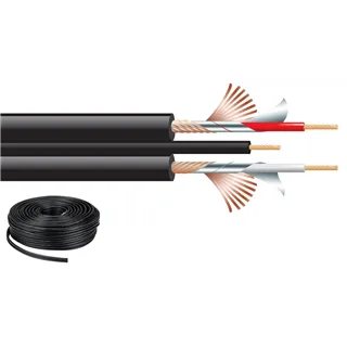 CARPOWER Stereo-Audiokabel 50m 2x0.29mm2 + 1x0.2mm2