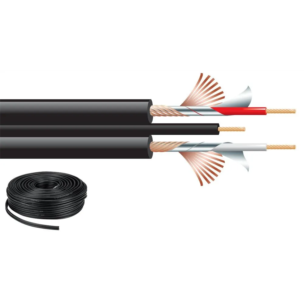 CARPOWER Stereo-Audiokabel 50m 2x0.29mm2 + 1x0.2mm2