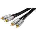 MONACOR Audiokabel Stereo, Cinch/Cinch, 1.5m