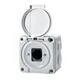 Neutrik NAP-Dose mit Deckel fuer 1x D-Serie Einbaubuchse