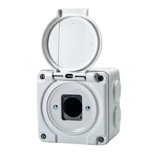 Neutrik NAP-Dose mit Deckel fuer 1x D-Serie Einbaubuchse