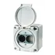 NEUTRIK, Contrik NAP-Dose mit Deckel, 2xD-Serie Einbaubuchse