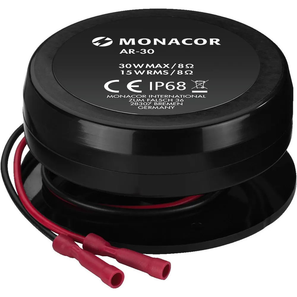 MONACOR Audio-Exciter/Resonator, 8 Ohm, IP68, 30Watt