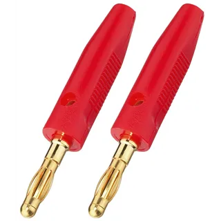 MONACOR LS-Bananenstecker Paar Kunststoff rot  d:4mm