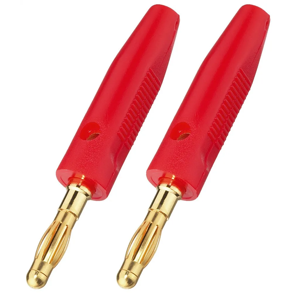 MONACOR LS-Bananenstecker Paar Kunststoff rot  d:4mm