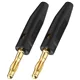 MONACOR LS-Bananenstecker Paar Kunststoff schwarz d:4mm