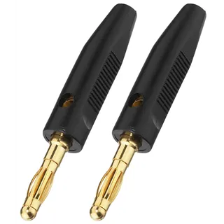 MONACOR LS-Bananenstecker Paar Kunststoff schwarz d:4mm